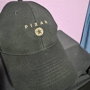 PIXAR Crew Employee Black Embroidered Unisex Baseball/Golf Style Cap/Hat